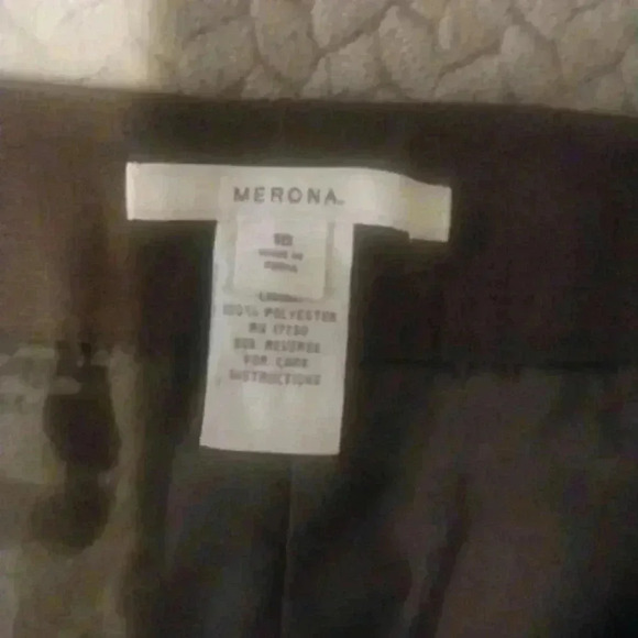 Merona Size 16 Brown Wide Leg Linen Pants Size 16 Business Career - Picture 2 of 4